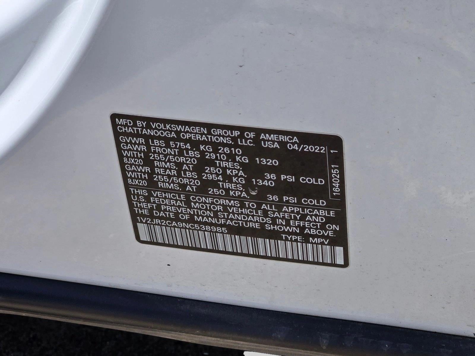 2022 Volkswagen Atlas 3.6L V6 SE w/Technology