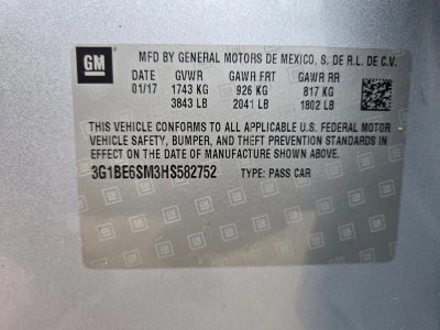 2017 Chevrolet Cruze LT