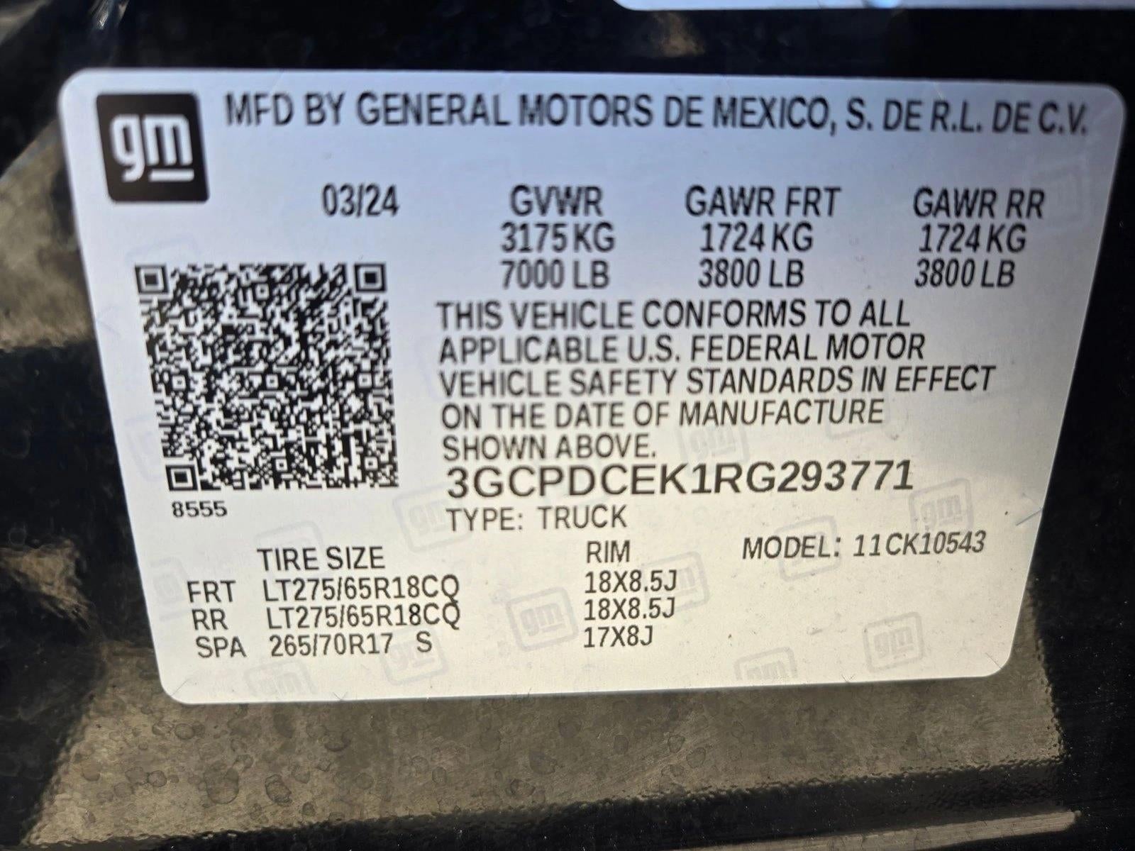 2024 Chevrolet Silverado 1500 Custom Trail Boss