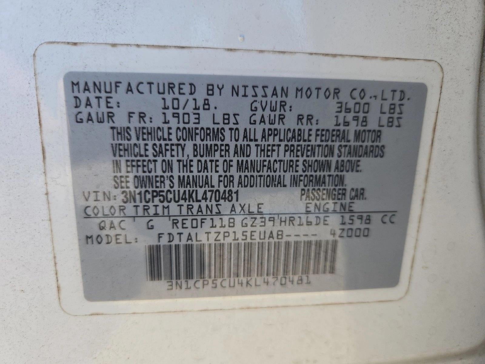 2019 Nissan Kicks SR