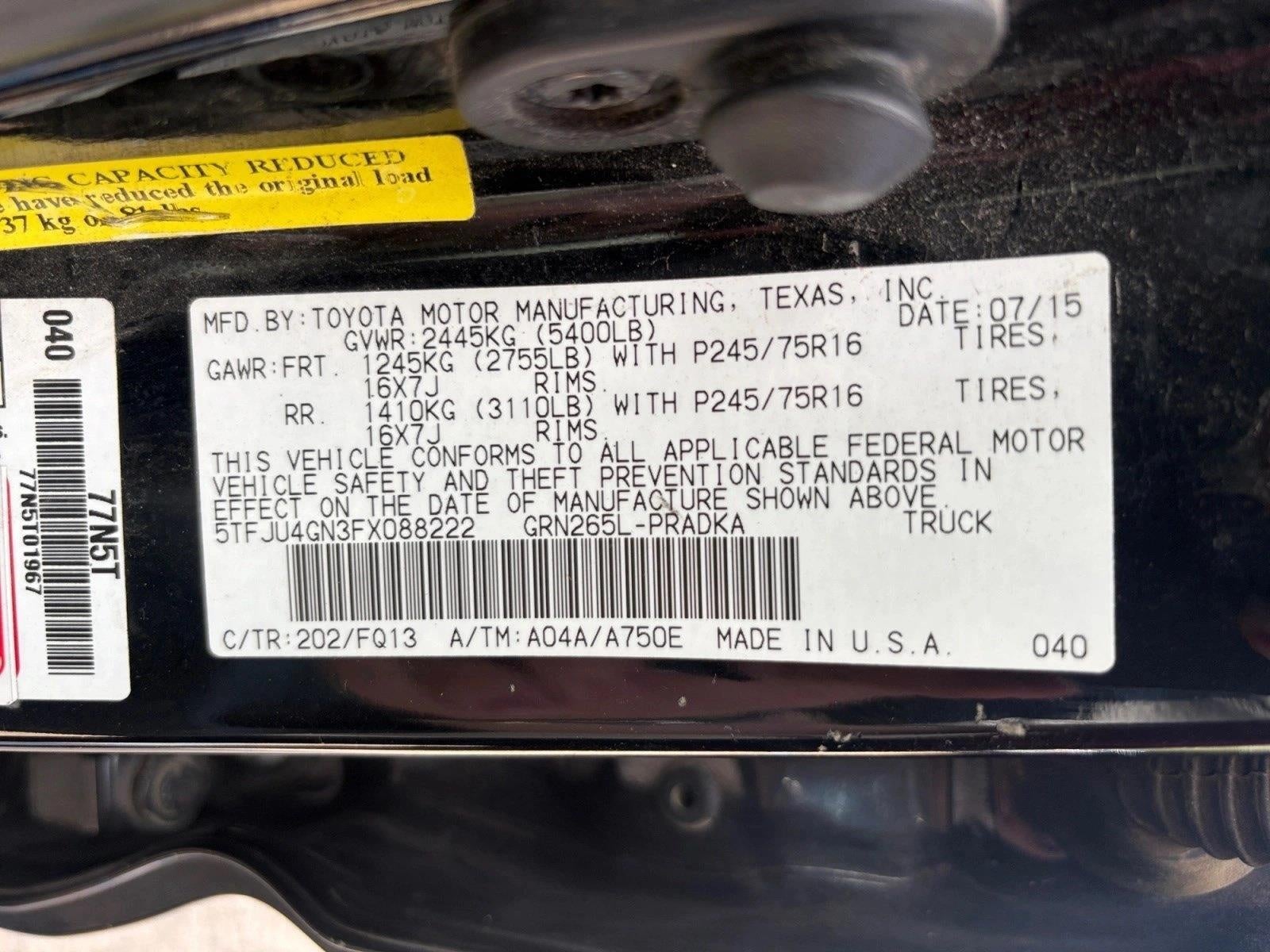 2015 Toyota Tacoma PreRunner V6