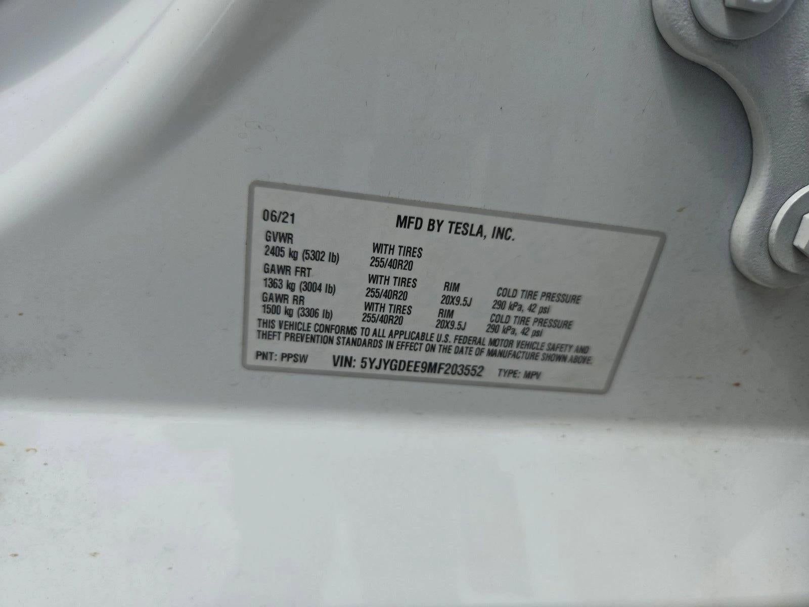 2021 Tesla Model Y Long Range Dual Motor All-Wheel Drive