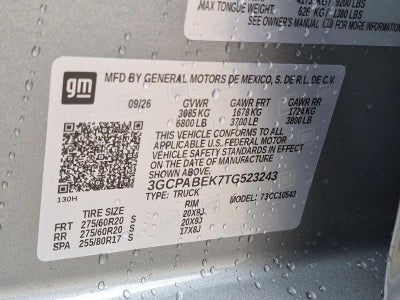 2026 Chevrolet Silverado 1500 Crew Cab Short Box 2-Wheel Drive Custom